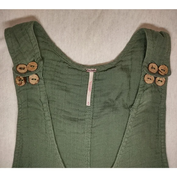Free People OLIVE Womens Amy Romper Overalls Endless Summer 100% Cotton| Medium - Picture 6 of 10